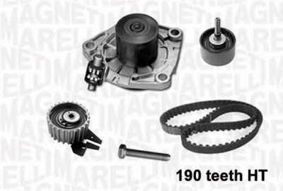 MAGNETI MARELLI 341401040001 -  Водяной насос + комплект зубчатого ремня